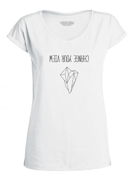 Damen V-Neck Shirt - Imagine "Change your view"