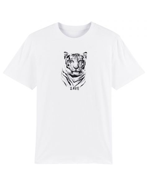 Herren T-Shirt "Spark - Tiger" in white