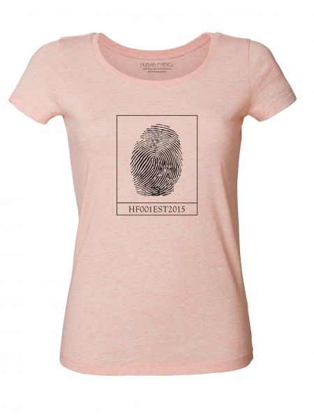 Frauen Rundhals T-Shirt Amorous Fingerprint
