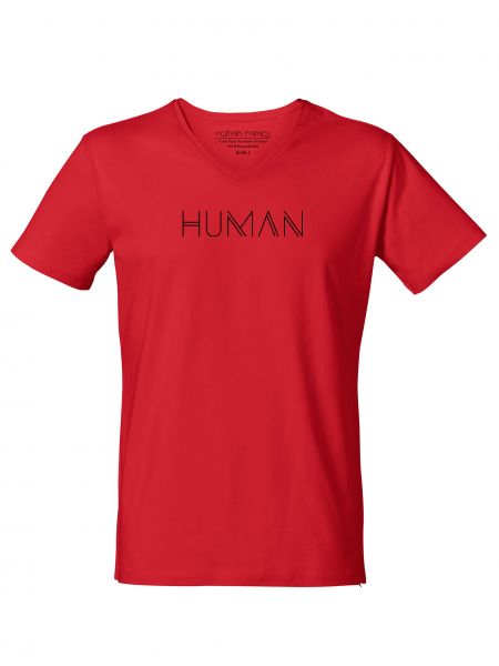 Herren V-Neck Shirt "Human"